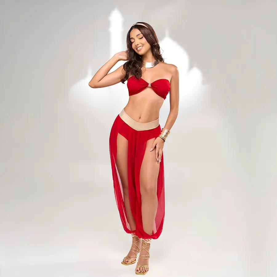 Arabian Nights Disfraz Top Sin Tirantes Pantalón Malla Semitransparente by CEREZA LINGERIE